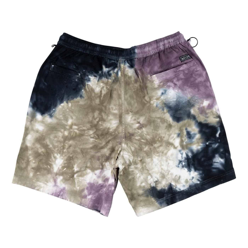 Welcome Soft Core Tie Dye Shorts Eggplant  Welcome   