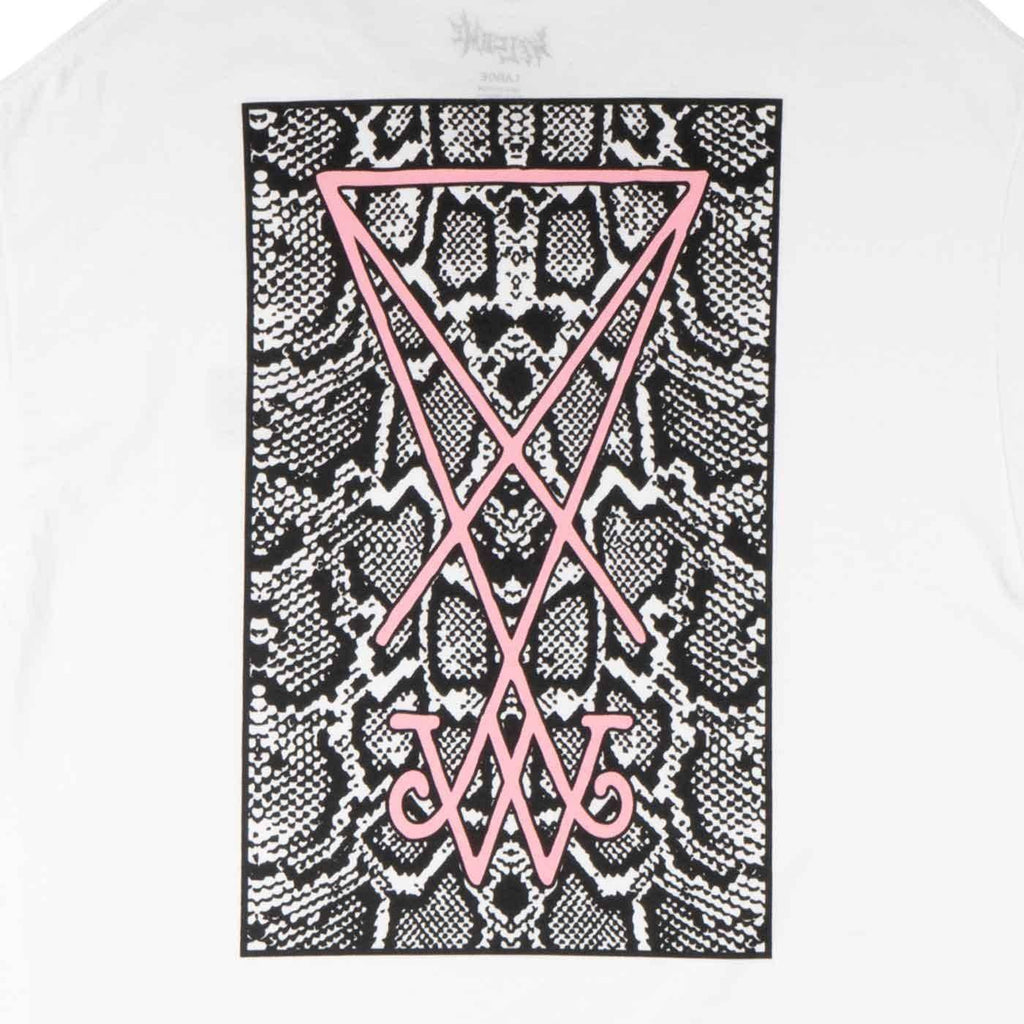 Welcome Symbol Garment Dyed T-Shirt White Snake  Welcome   