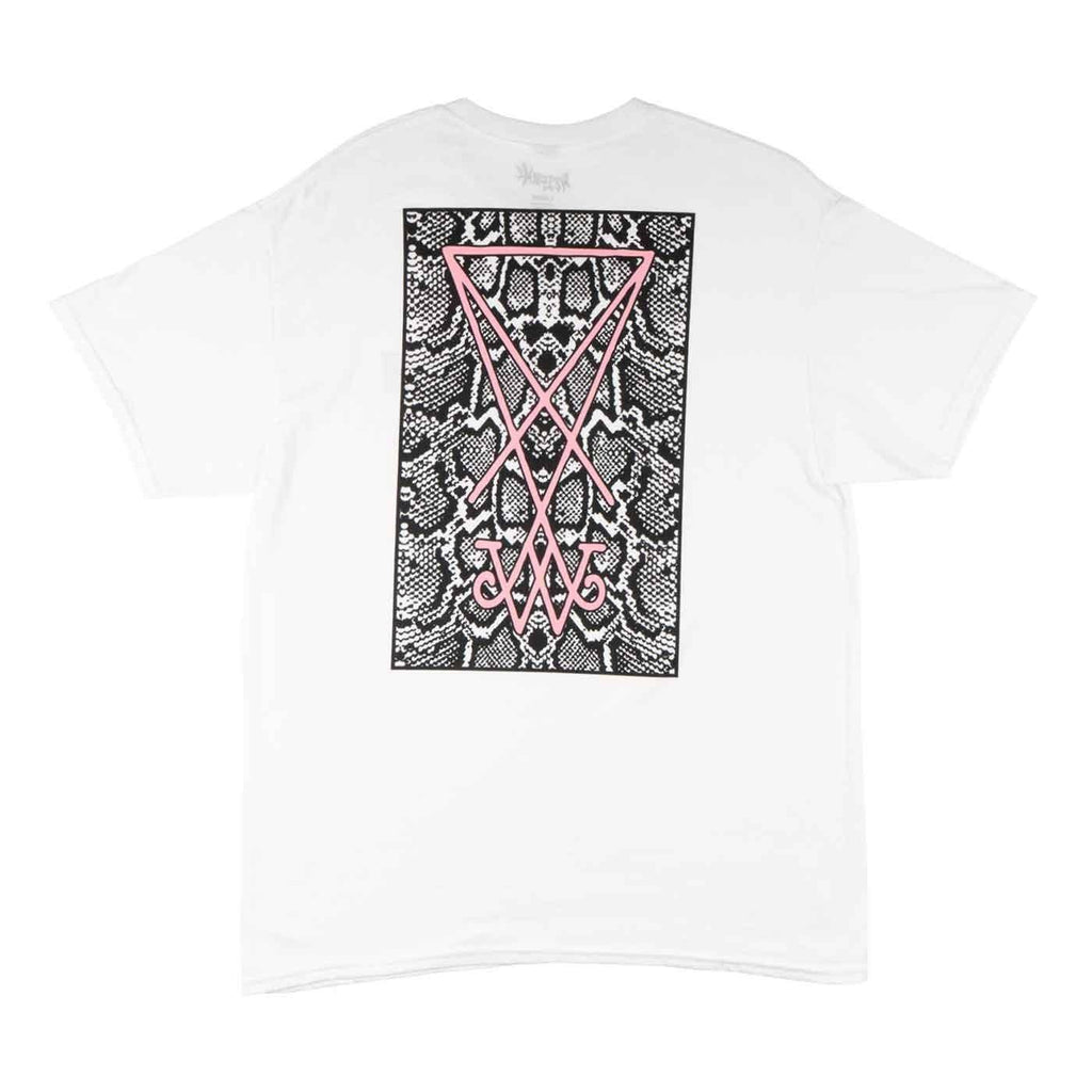 Welcome Symbol Garment Dyed T-Shirt White Snake  Welcome   