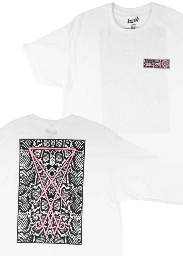 Welcome Symbol Garment Dyed T-Shirt White Snake  Welcome   