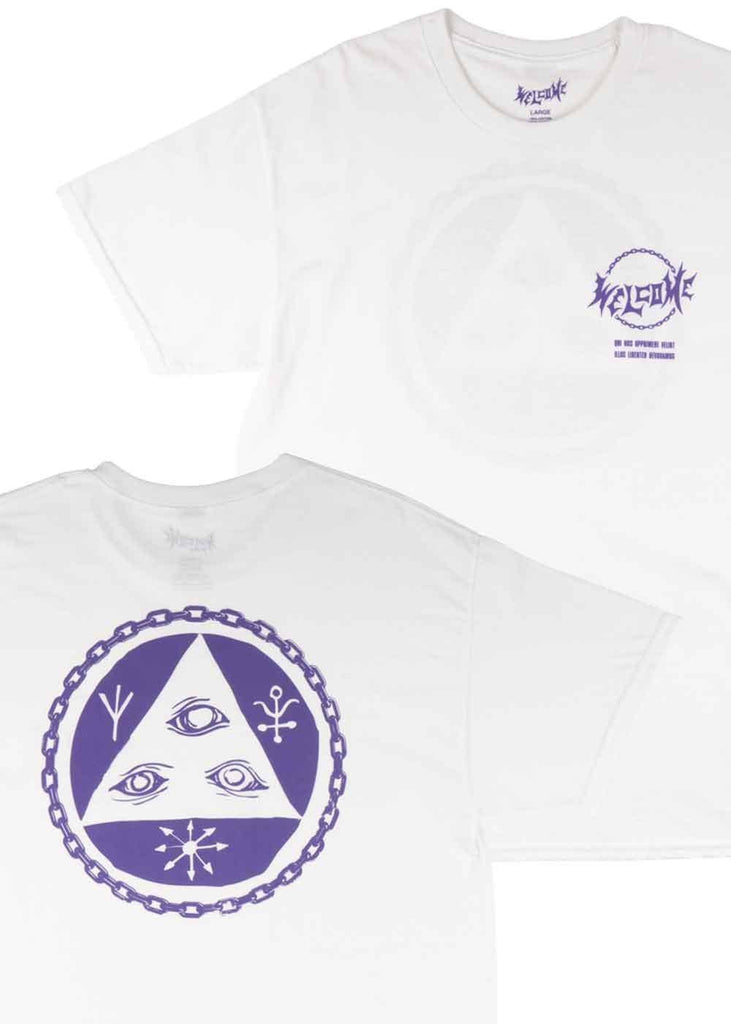 Welcome Tali Chain T-Shirt White Purple  Welcome   