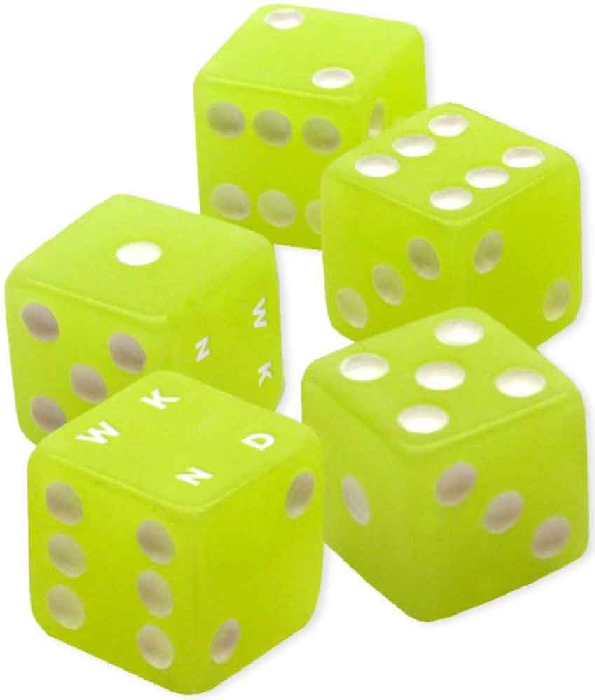 WKND Glow In The Dark Dice Set  WKND   