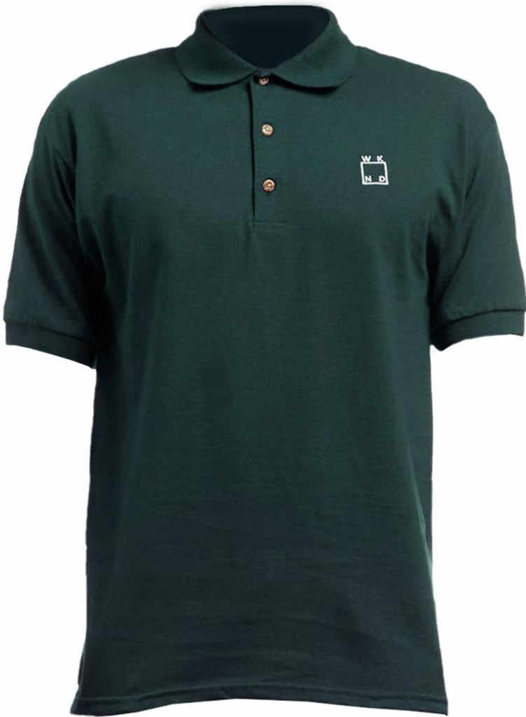 WKND Square Logo Polo Forest Green  WKND   