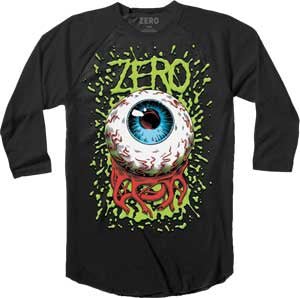 Zero Bloodshot Baseball Tee Black Black  Zero   