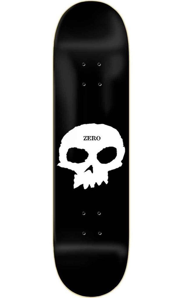 Zero Single Skull 7.75 Deck Black White  Zero   